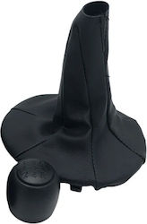 Mâner din piele Luxe pentru schimbător de viteze 5 trepte Fiat Panda 2003-2012 Negru Zgear-fiat-02