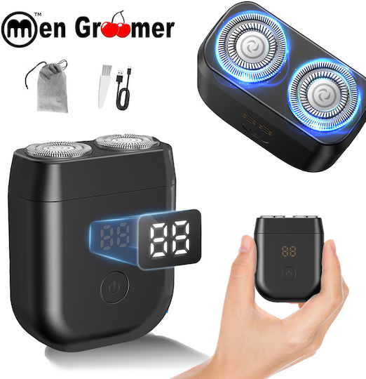 Men Groomer GET-H001BL Περιστρεφόμενη Ξυριστική Μηχανή Προσώπου / Σώματος Επαναφορτιζόμενη