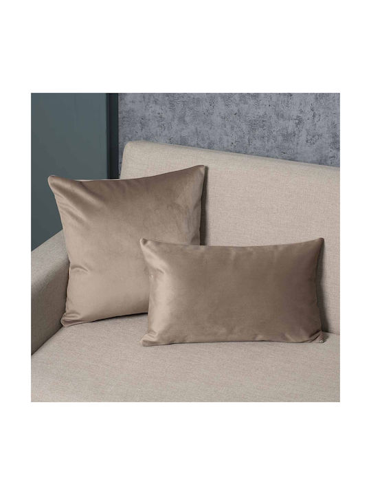 Decorative Pillow Case Leo Velour Beige 30x50cm