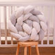abo Crib Bumpers Braided Inside Grey, White 20x210cm