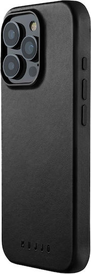 Mujjo Umschlag Rückseite Leder 1mm Schwarz (iPhone 17 Pro / iPhone 16 Pro)