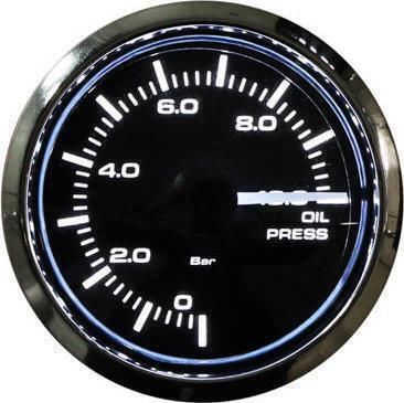Auto Gauge Αναλογικό Όργανο Πίεση Λαδιού Αυτοκινήτου 52mm