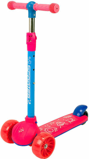 Action One Kids 3-wheel Scooter Lights Prime Pink