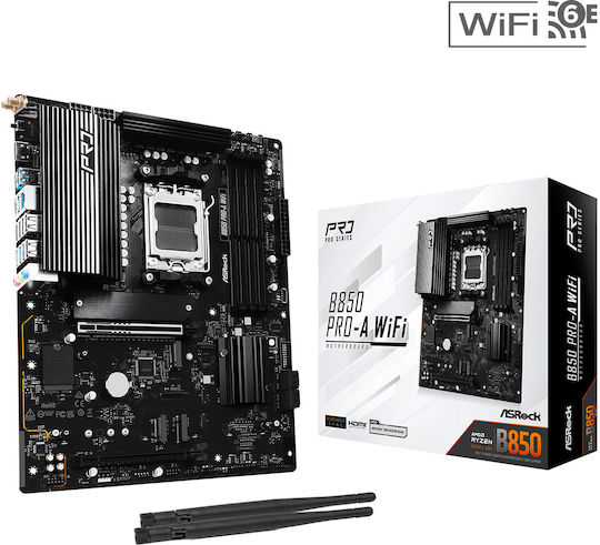 ASRock B850 Pro-A WiFi Motherboard ATX με AMD AM5 Socket 90-MXBQN-A0UAYZ