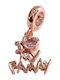 Kalliopi Silver Family Charm in Pink Gold Plated Silver Pink
