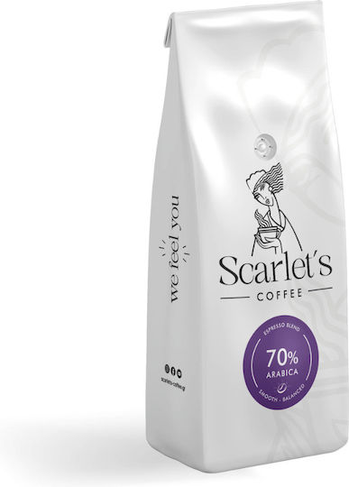 Kaffee Espresso 70% Arabica Scarlet's 1kg Bohnen