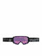 Matt Ski & Snowboard Goggles Kids Black with Lens in Pink Color