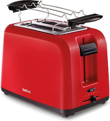 Tefal Φρυγανιέρα 2 Θέσεων 800W Κόκκινη
