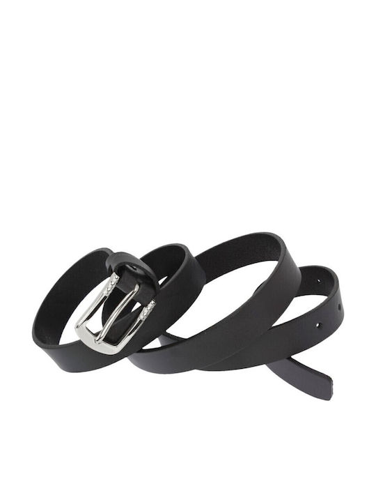 G.M Leather Women's Belt ΜΑΥΡΟ ΑΣΗΜΙ
