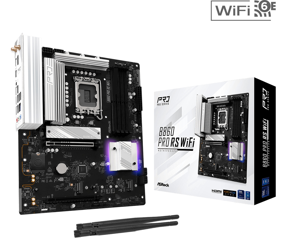 ASRock B860 Pro RS WiFi Motherboard ATX με Intel 1851 Socket