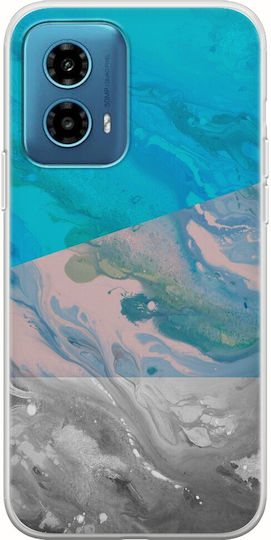 Water Marble Motorola Moto G34 5g Flexible TPU Transparent Silicone