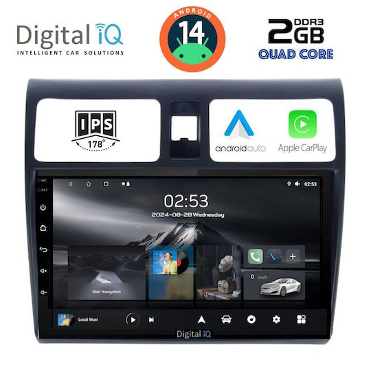 Digital IQ Ηχοσύστημα Αυτοκινήτου για Suzuki Swift 2005-2011 (Bluetooth/USB/WiFi/GPS/Apple-Carplay/Android-Auto) με Οθόνη Αφής 10"