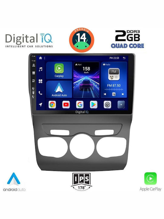 Digital IQ Car Audio System for Citroen C4 / DS4 2011-2018 (Bluetooth/USB/WiFi/GPS/Apple-Carplay/Android-Auto) with Touch Screen 10"