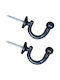Grace Holdback Wall made of Metal Black 2pcs