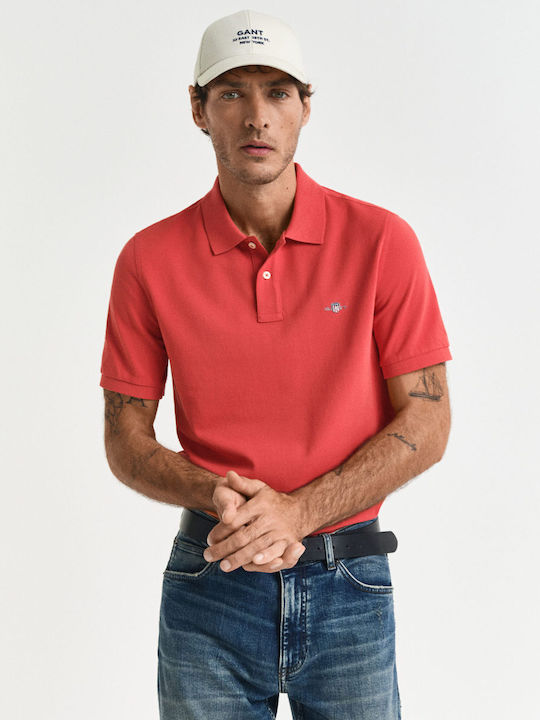 Gant Gant Herrenblusen Polo T-Shirts Brick Rot