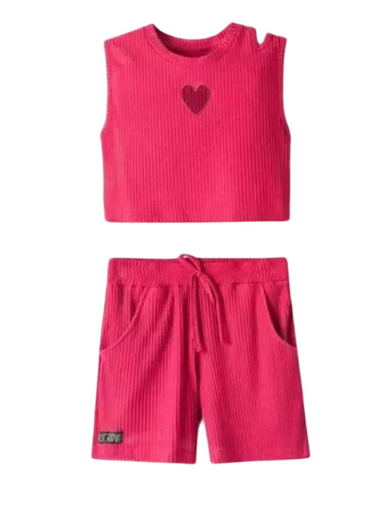 Evita Kids Set with Fuchsia Shorts 2 Pieces