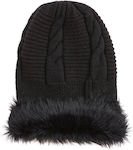 Verde Beanie Γυναικείος Σκούφος Πλεκτός σε Μαύρ...
