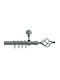 Grace Extendable Metallic Curtain Pole Single Φ25mm 160-300cm Anthracite
