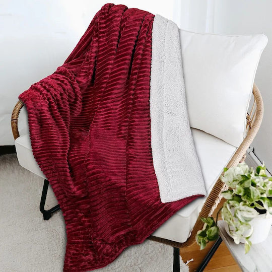 Μονή 160x220εκ. Wine Red Μονή 160x220εκ. Wine Red