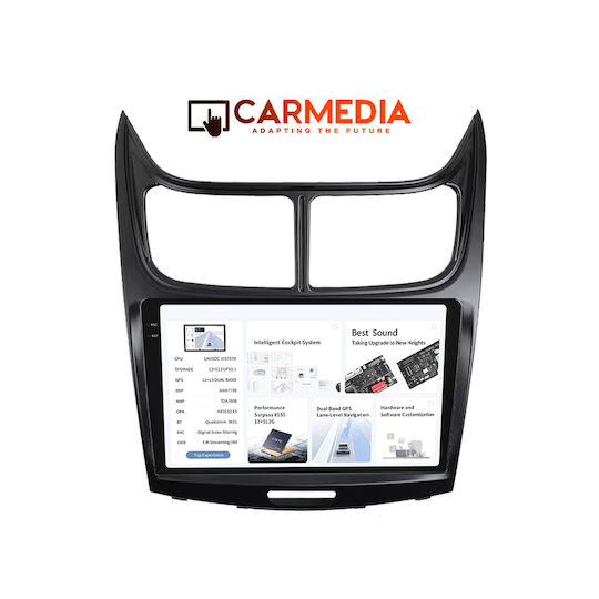 Carmedia Car Audio System Chevrolet Sail 2009-2014 (Bluetooth/USB/AUX/WiFi/GPS/Apple-Carplay/Android-Auto) with Touch Screen 9.5"