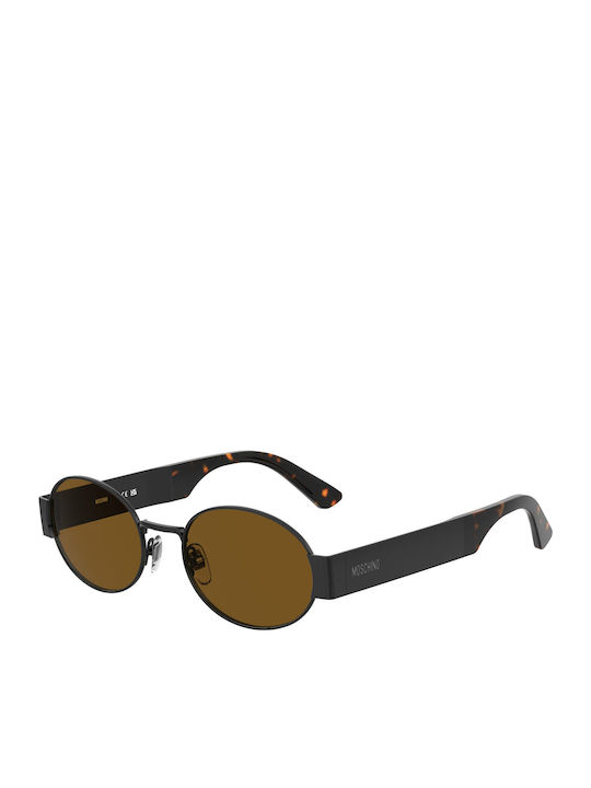 Moschino Unisex Sonnenbrille mit Schwarz Metall...