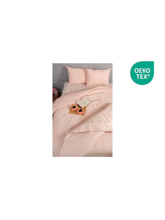 Easy Home Σετ Σεντόνια King Size 260x240εκ. Ροζ (4τμχ)