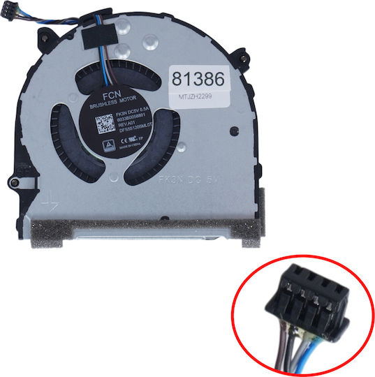 Laptop CPU Cooling Fan for HP ProBook 640 G4 645 G4 L09535-001 Eg75050s1-c050-s9a 6033b0068201 6033b0058801 4pin Code 81386