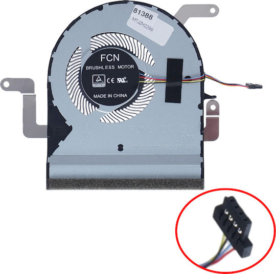 Laptop GPU Cooling Fan Asus Vivobook Pro X580vn Vivobook Pro 15 N580vd N580gd Dfs501105pq0t 13n1-29p0101 13nb0fl0p04011 4pin Code 81388