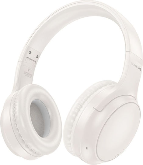 Borofone Bluetooth Wireless On Ear Headphones White
