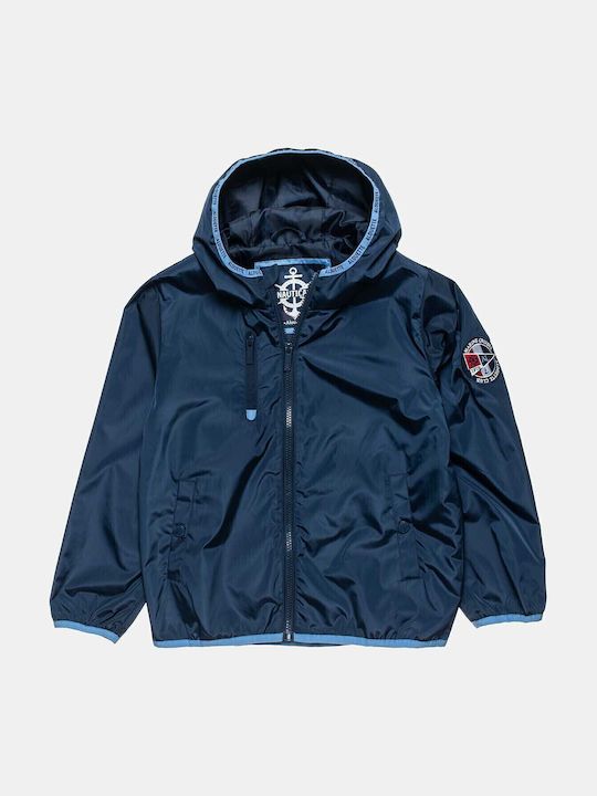 Παιδικό Casual Μπουφάν με Κουκούλα Navy Μπλε