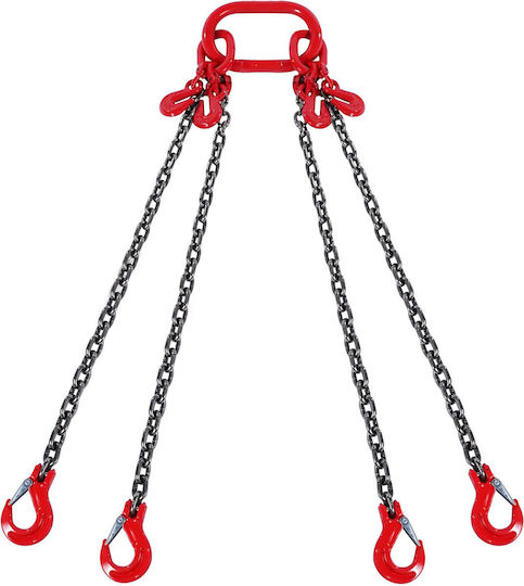 Vevor 1/4" x 5' Kettenschlinge 4 Beine G80 Hebekette Greifhaken 6600 lbs