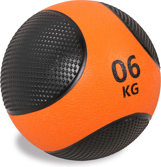 MegaFitness Μπάλα Medicine 24cm , 6kg σε Μαύρο Χρώμα