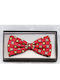 Silk Bow Tie Set Red Pattern Pocket Square