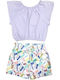 Kids' Set with Shorts Summer 2pcs Lila