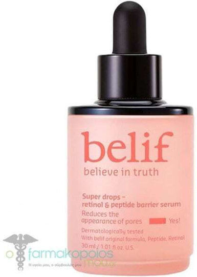 Belif Super Drops Retinol & Peptide Barrier Moisturizing Serum Face with Retinol & Peptides for Firming 30ml
