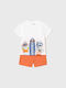 Kinder-Set mit Shorts Sommer 2Stück Orange Surf