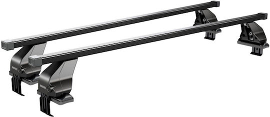 Menabo Bare De Acoperiș Pentru Mașină Oțel 130 Cm Pentru Citroen DS4 Nissan Note 5D 2011-2015 Set Cu Picioare Negre
