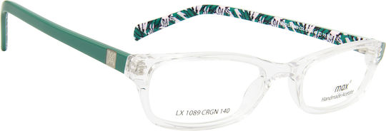 Max Lx1089 Crgr Acetate Eyeglass Frame Transparent Color