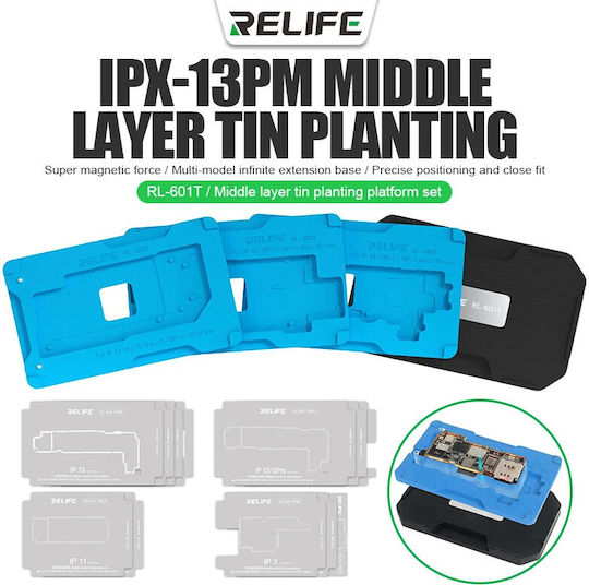Relife Rl-601t 14-en-1 Motherboard Repair Fixture Set Ipx-15p Mid-tier