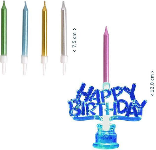 Κηροπήγιο Led Ηappy Birthday 5 Μεταλλικά Κεριά Trend 961969