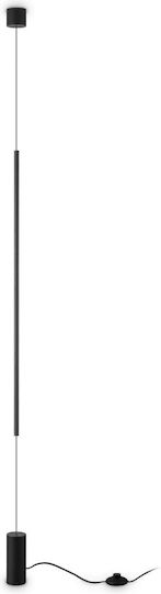 Ideal Lux LED Floor Lamp H704xW6cm. with Warm White Light 1600lm Black