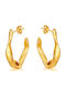 Women's Hoop Earrings Stainless Steel Gold Plated Silverline 0130552501