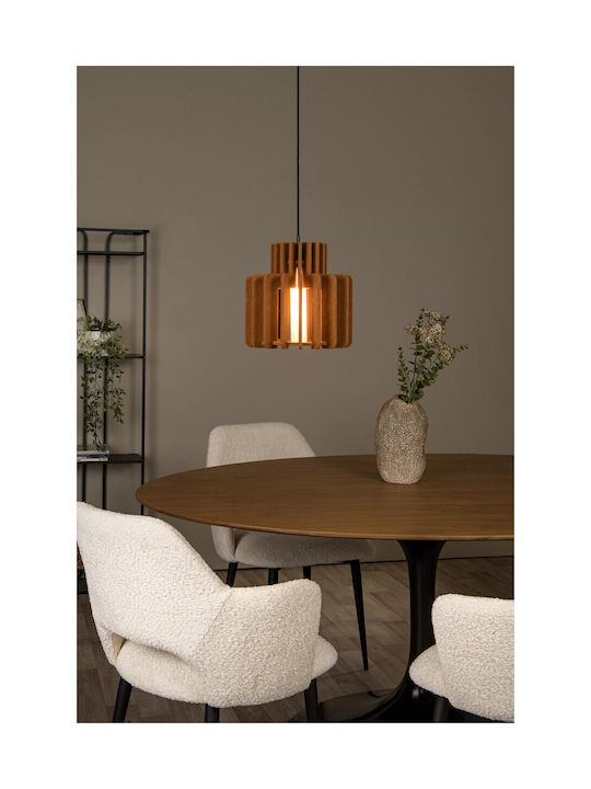 Lucide Lightning Rollo Pendant Light Orange with Socket E27 40x40x150cm