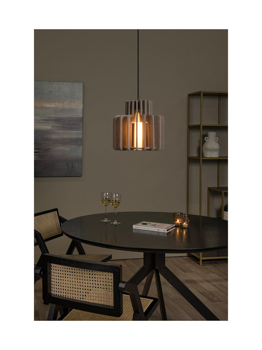 Lucide Lightning Rollo Pendant Light Brown with...