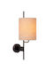 Lucide Lightning Magic Leuchte Wand mit Fassung E27 mit USB-Anschluss Schwarz