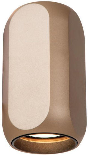 Lucide Lightning Braga Μονό Σποτ με Ντουί GU10 σε Καφέ Χρώμα