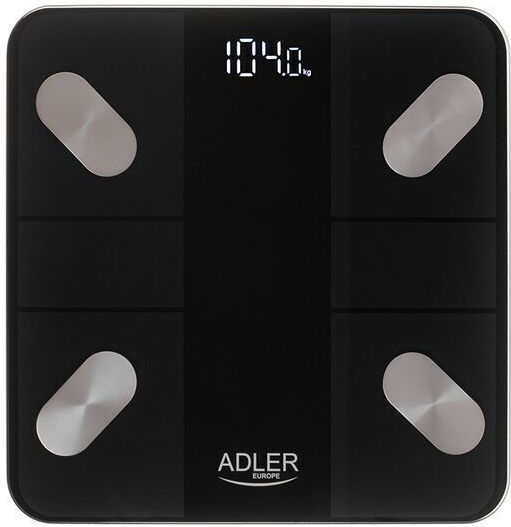 Adler Smart Ζυγαριά 180kg με Bluetooth Μαύρη LCH-AD8186B