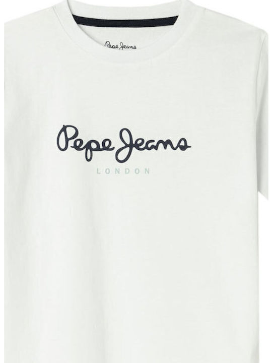 Pepe Jeans Детска тениска Бял New Art