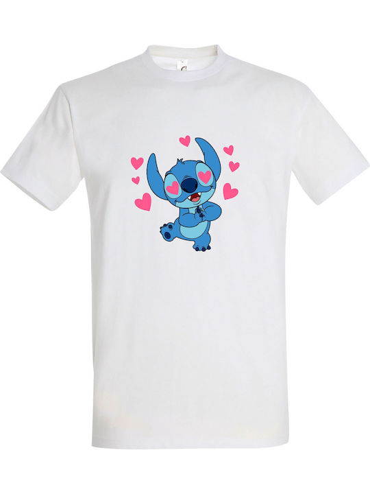 Детска тениска White Stitch Full In Love