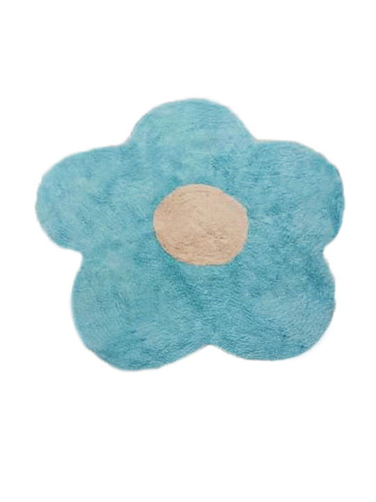 Texi Bath Covoraș de Baie Bumbac Rotund 20032-500225 Albastru Φ100cm